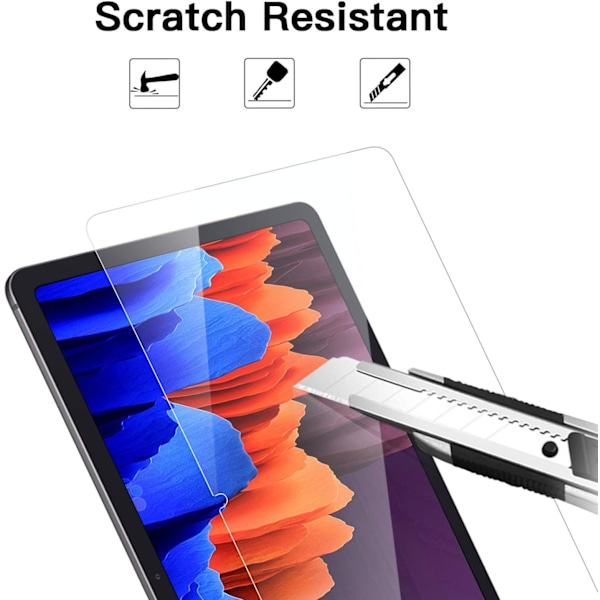 Skärmskydd med enkel installation, 2-pack antireflex för Samsung Galaxy Tab S7 FE 2021/S7 Plus, Högupplöst 9H Hårdhet Härdat Glas, Repskydd