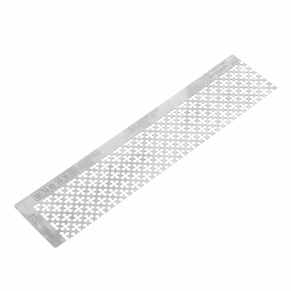 Rhinestone-målning linjal i rostfritt stål tomma rutnät punktborrpenna linjal för 5D DIY138MM