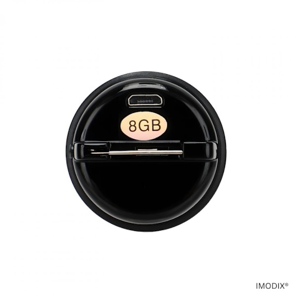 Integrerad spioninspelare i form av en brosch/knapp, HD brusreducering, 8GB, enkel att använda, kompakt design, automatisk röstigenkänning,