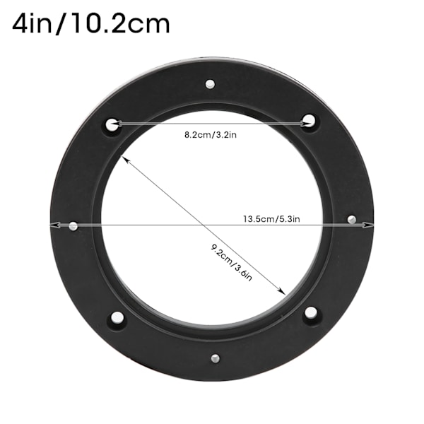 2 st 4 tum Bil Audio Högtalare Ring Pad Svart Bilmodifiering Ersättning Universal