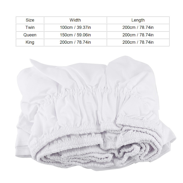Elastisk volangkjol i polyester till säng (Twin)