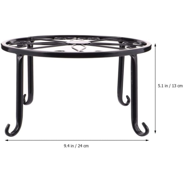 Blompall Växtställ, Retro Design Metall Rund Smidesjärn Blomkrukhållare Metall Blomkrukställ Blomkrukbas för inomhusbalkong Utomhusträdgård