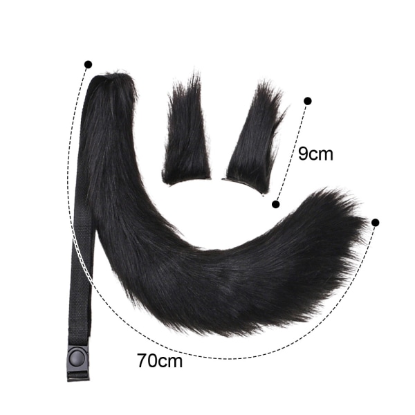 Wolf Fox Animal Ears Tail Set Wolf Ears Tail Kostym Rävöron