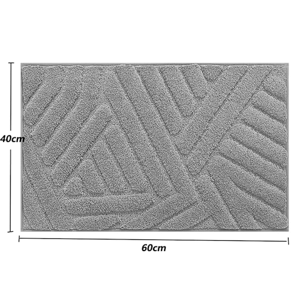 Badrumsmatta, mjuk mikrofiber badrumsmatta, vattenabsorberande, djupluggad badrumsmatta, halkfri tvättbar, fluffig badrumsmatta för dusch, badrum, badkar