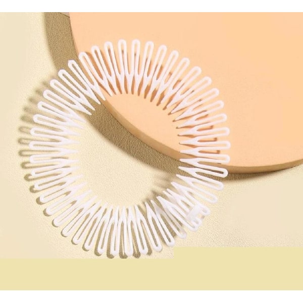 Zic zac diadem i plast (8 färg val) Vit Vit