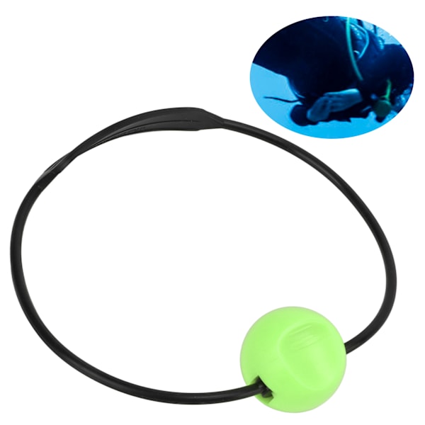 Dyktankcylinder Banger Knocker Ball Undervattenssignalenhet för utomhussporter (Svart rem Grön boll)