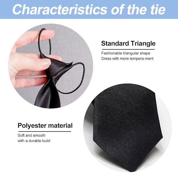 Jagowa 1PCS Barn Slips för Pojkar med Elastiskt Band Halsband Slips Knytna Halsdukar för Bröllop Skoluniformer (Svart, Blå, Röd)