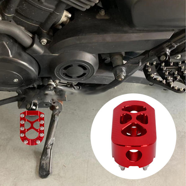 Motorcykel Växelpedal Röd 360° Rotering Halksäker Växelpedal Fotpinne för Touring Street Chopper Bobber