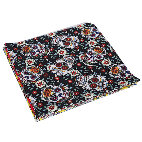 4 st bomullstyg 4 färger punk skalle mönster DIY handgjord lapptäcke sömnad hantverk 50x50cm
