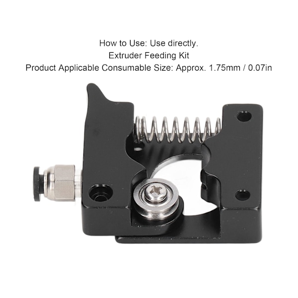Extrudermatningskit Drivmatare Helmetall 3D-skrivardelar för MK8 1.75mm Filament
