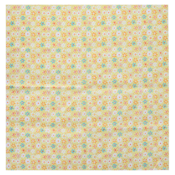 2 Set Bomullstyg Slättväv Trycktyg DIY Sömnad Quiltning PatchWork 5 Färger 50x50cm (Gul )