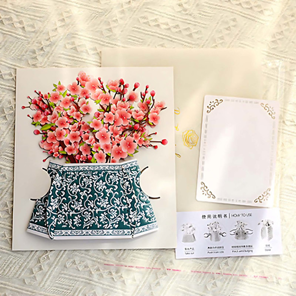 Pop Up-kort, Pop Up-blomkort, 3D-födelsedagskort, 3D Pop Up-kort till henne Mamma Mors dag - Fru Flickvän Jubileum Alla hjärtans dag Pop-up, Födelsedag