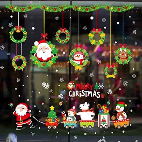 Återanvändbara Fönsterdekorationer för Jul, Juldekoration Värdepaket Utan Rester, Lättanvända PVC Av Premiumkvalitet