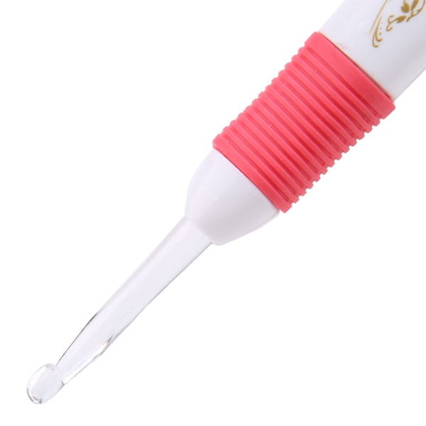 9 st LED virknålsset stickning släta nålar verktyg ergonomiska handtag krokar (vitt handtag)