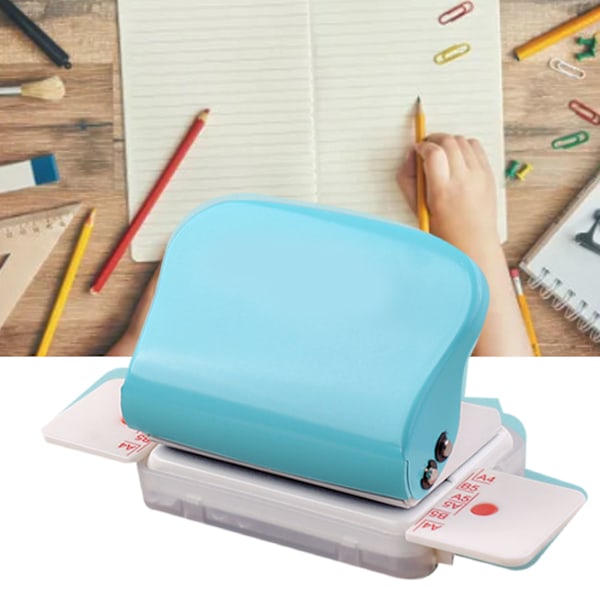 Mini Bokbindningsmaskin Flera Hål Snabb Exakt Manuell Spiralbindningsmaskin för Kontor Skola Hem Grön