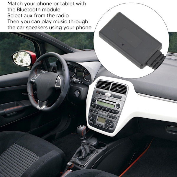 Bil Bluetooth-modul Radio AUX-ingång Handsfree Telefonsamtal Kabel med Mikrofon Ersättning för Alfa Romeo 159