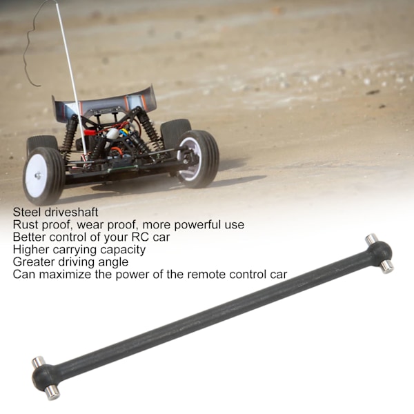 Stål Center Bakre Drivaxel Dogbone Drivaxel för LOSI 1/10 TENACITY Pro 4WD Borstlös SCT RC Bil Svart