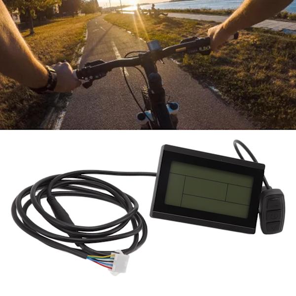 Elektrisk cykeldisplaymätare 5-stifts vattentät kontakt Cykel LCD-displaykontrollpanel för KT-kontroller 24V 36V 48V