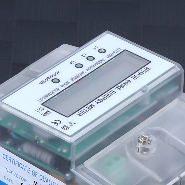 3-fas 4-ledare DIN-skena mätare DTS1891 Hög precision 4P Vit skal Energimätare 50Hz