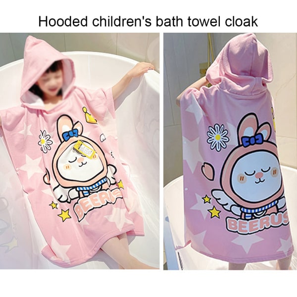 Hatt barns badhandduk mantel baby huva badrock tecknad