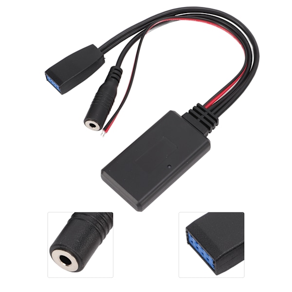 10-stifts Bluetooth Aux IN-adapterkabel Handsfree med mikrofon Ersättning för E46 1999‑2006