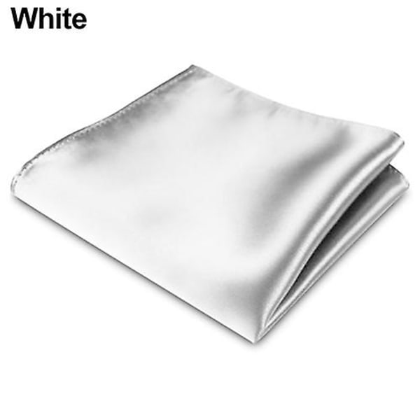 Herrsiden Satin Solid Plain Color Näsduk Hanky Fickduk Fyrkantig Näsduk För Bröllop Fest