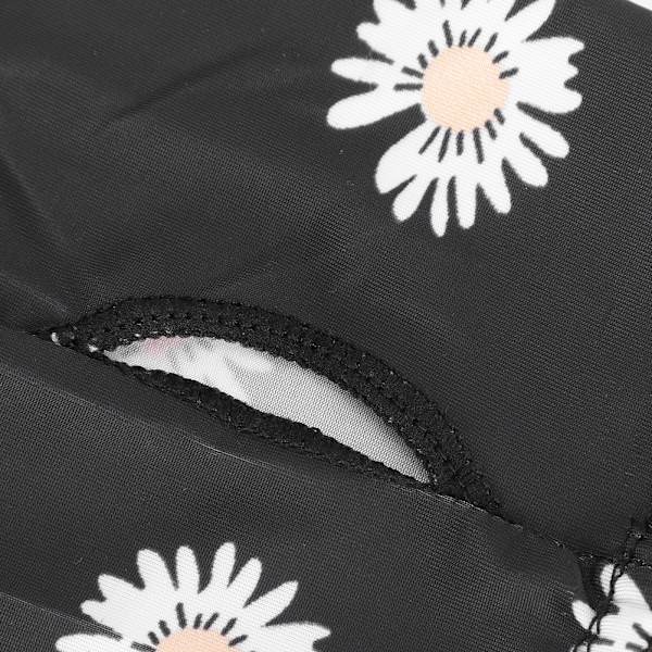 4 st sommar isärmar söta tryckta UV-skydd mångsidiga tunna svala andningsbara vård arm1 # Liten tusensköna-svart