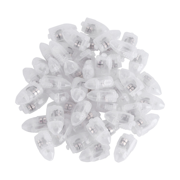 1 set/50 st vattentäta LED-lampor för papperslykta ballong bröllopsfest dekoration röd