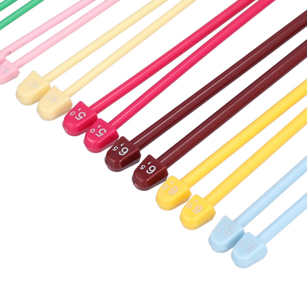 20 st stickor i flera färger, bärbara 27 cm stickor i plast för DIY-entusiaster