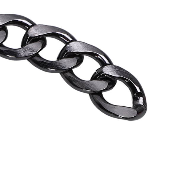 Aluminium Curbkedjor 10 Meter Justerbar Längd DIY Hantverk Smycke Kedjelänk Halsband för Reklamtavla Silver Svart