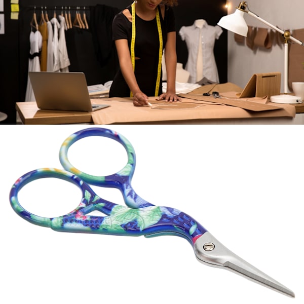 Hantverkssax Mörkblå Rostfritt Stål Hög Hårdhet Hållbart Bekvämt Handtag Lätt Klippning Sy Sax