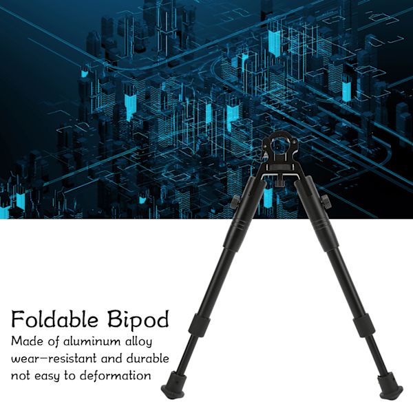Aluminiumlegering Skytte Bipod Justerbar Snabbfrigöring Bipod med Anslutning för Utomhusbruk