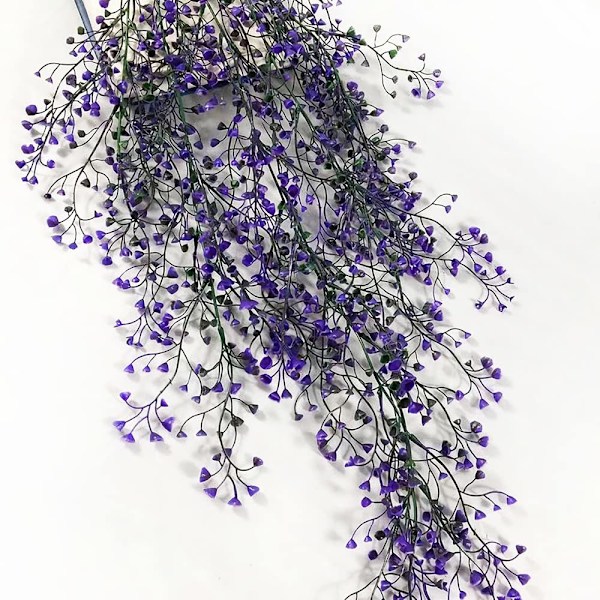 Konstgjorda blommor på väggen, hängande blommor, konstgjorda blommor för uteplats, konstgjorda blommor för utomhusbruk, konstgjorda hängande växter för hem, trädgård,