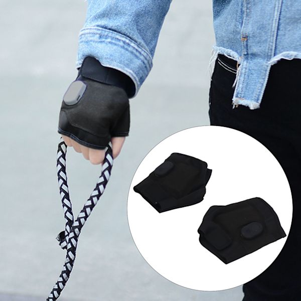 Uppvärmda handskar USB 5V 5W Tre nivåer justering display design halvfinger elektriska uppvärmda handskar för utomhusarbete