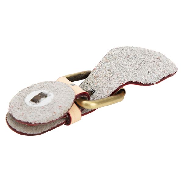 1 st väska spänne lås ko split läder DIY handgjorda hårdvara tillbehör med bronsbeslag (naturlig)