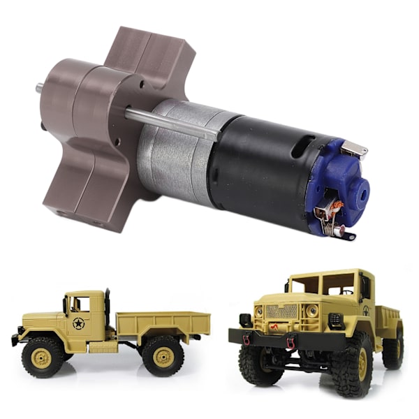 RC-växellåda i metall med hastighetsväxling och 370-motor för WPL C14 1/16 RC militär lastbil i titanfärg