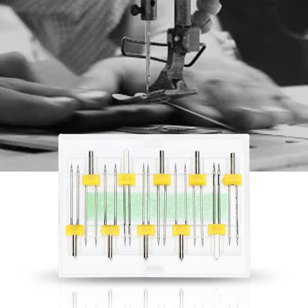 10 st symaskin dubbelnål set olika specifikationer dubbla stift tillbehör