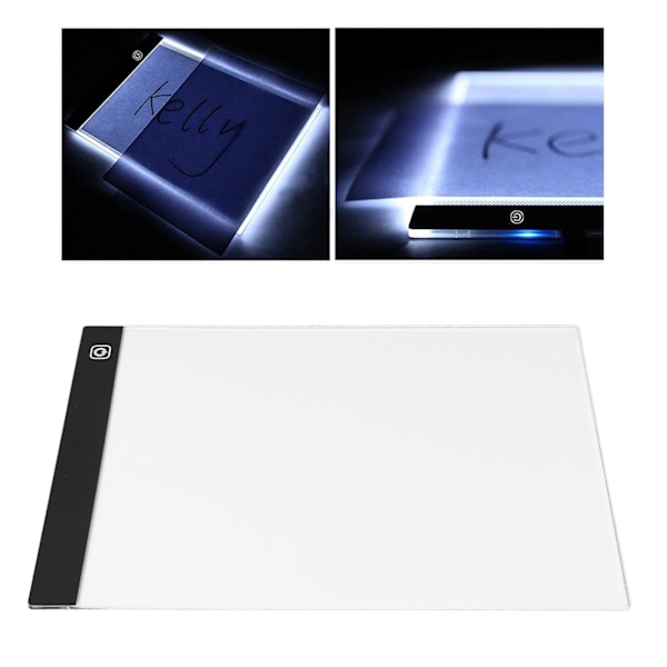A4 Ritbord med Steglös Dimning USB Strömförsörjning Ljustransmission Ljusplatta för Målning Animation Skissning