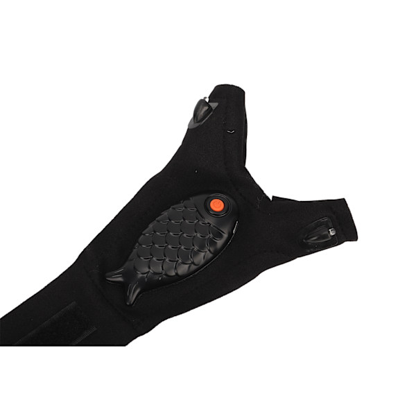 Ficklampa Handskar Uppladdningsbara Andningsbara Fingerlösa Handsfree LED Ljus Handskar för Fiske Cykling 1 Par Fisk Typ