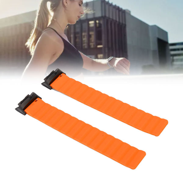 Magnetisk klockarmband justerbart snabbspänne silikon klockarmband tillbehör passar för Fitbit Charge 5 grå och orange