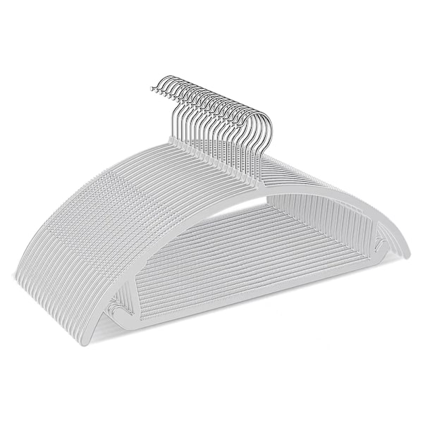 Eleganta Klädhängare med Bågform, Ultrastarka för Tunga Kläder, Halkfria Klädhängare Håller Din Garderob Prydlig, Grå (45,2x0,5x22,9 cm)