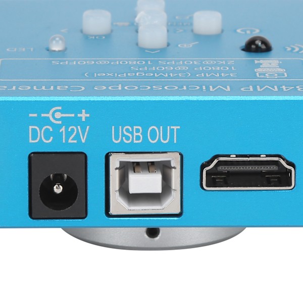 34MP Industriell Kamera 1080P 60FPS 2K USB High Definition Multimedia Interface Mikroskopkamera AC 100‑240VEU-kontakt