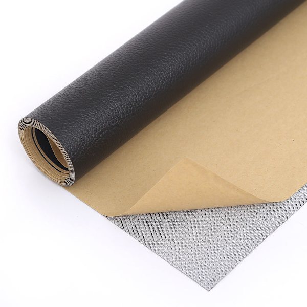 Läderlagningsplåsterset, konstläder självhäftande 40 x 300 cm läderplåsterkit läderlappar, läderutseende film möbelfilm tapet