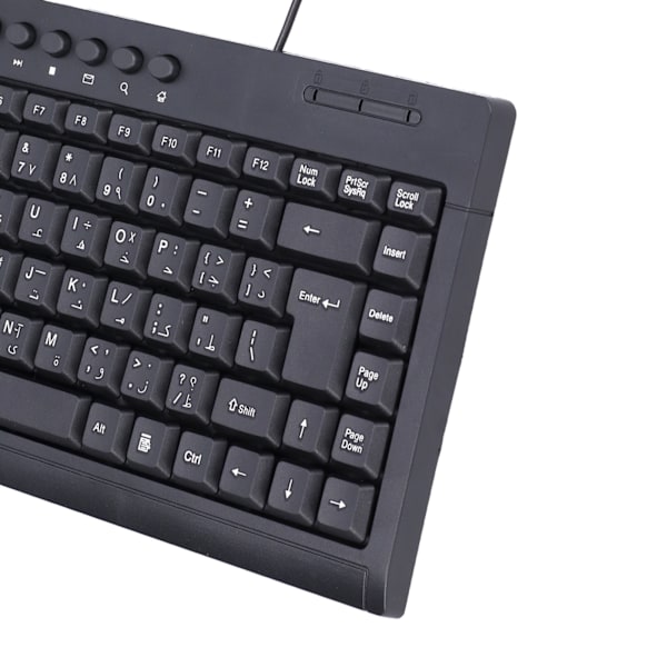 Trådbundet tangentbord Mini 87 tangenter USB Skrivbord Bärbar dator Tillbehör för kontor Arabiska