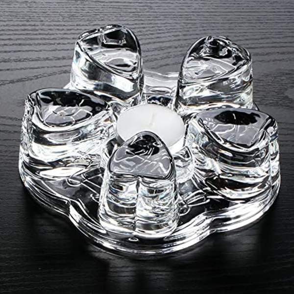 Universell fast glas tekanna värmare | Te värmare -- Ljus brinner aldrig ut
