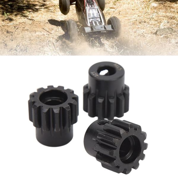 3 st RC-bilväxelsats M1.5 8 mm innerhål stålbilmotorväxel för 1/5 1/8 1/10 modellbil 12T