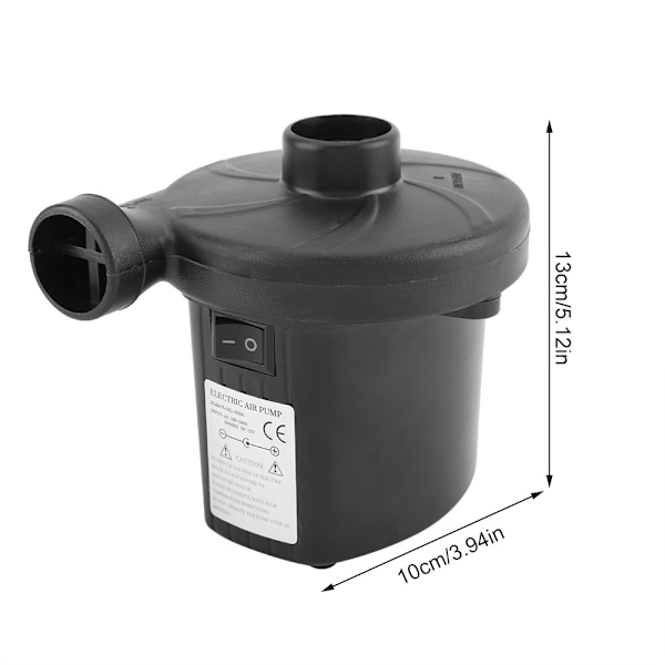 Kraftfull Elektrisk Pump för Uppblåsbara Saker, Kompatibel AC DC Ström, Snabb Uppblåsning och Tömning för Luftmadrasser, Pooler, Uppblåsbara Leksaker, 3