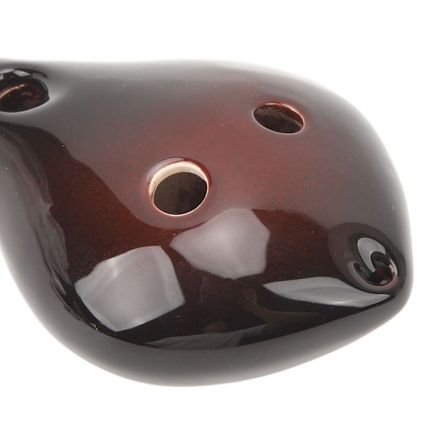 6-håls Alt C Ocarina Flöjt med Rep Bekväm Grepp Känslig Uttal Keramisk Ocarina för Instrument Nybörjare