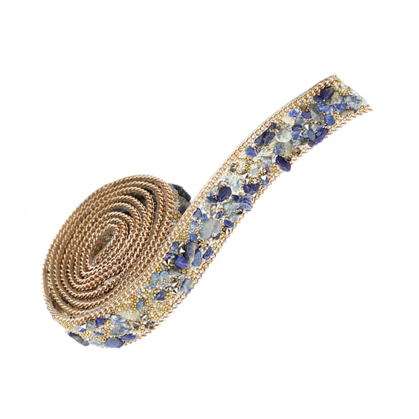 1M 2cm Bredd Kristallpärlbroderad Strass Kristall Trim Stryk På Patch För Kläder Väska Skor (#3)