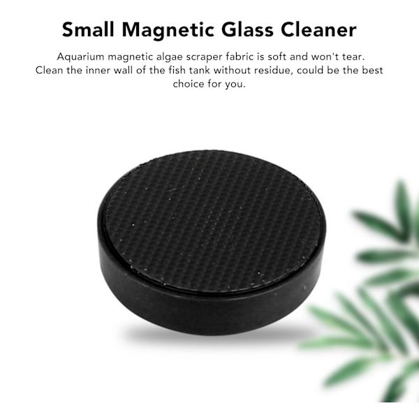 Akvariemagnetisk algskrapa Ergonomisk liten magnetisk glasrengörare för fiskbehållare Svart